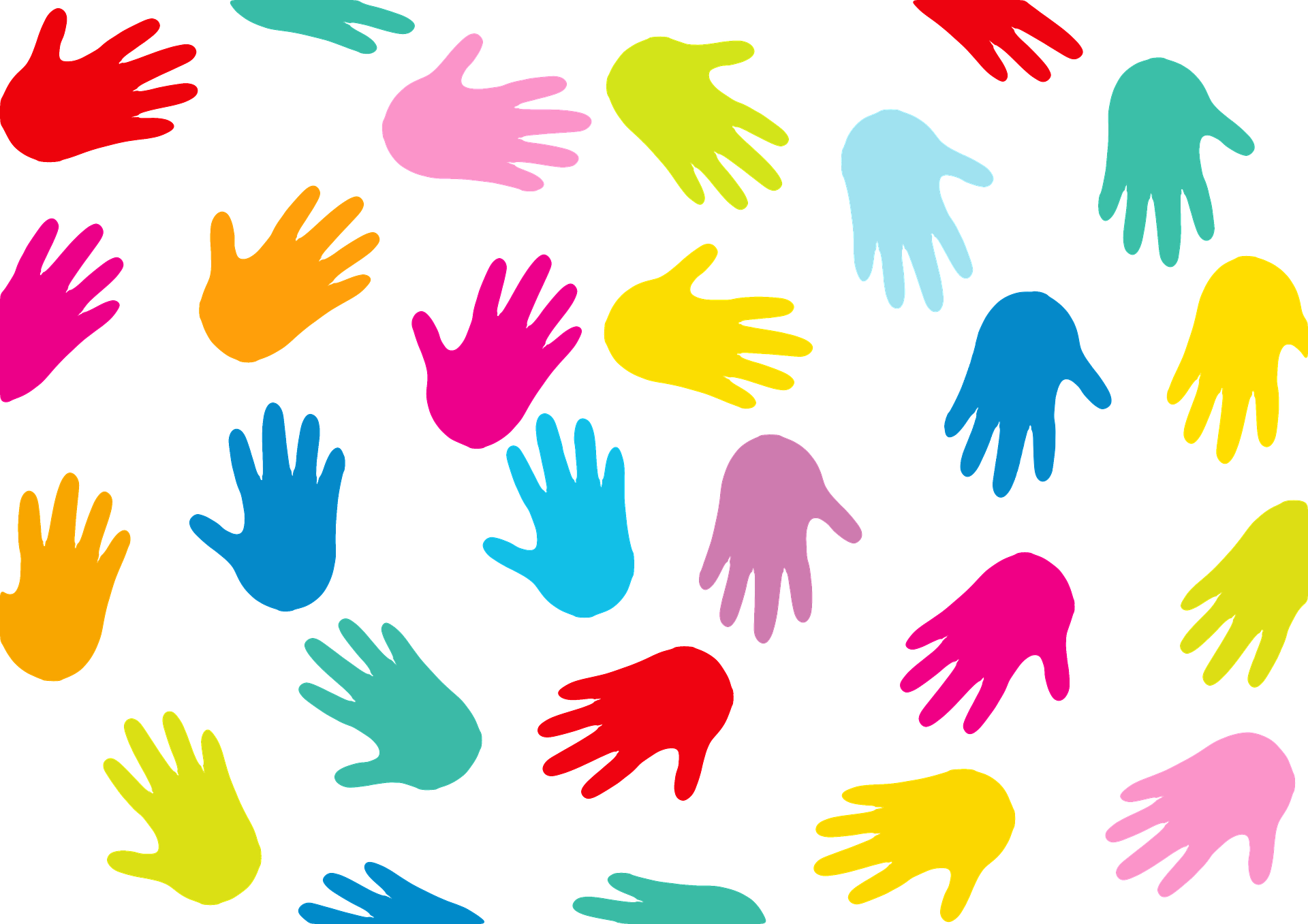 Multicolored hands